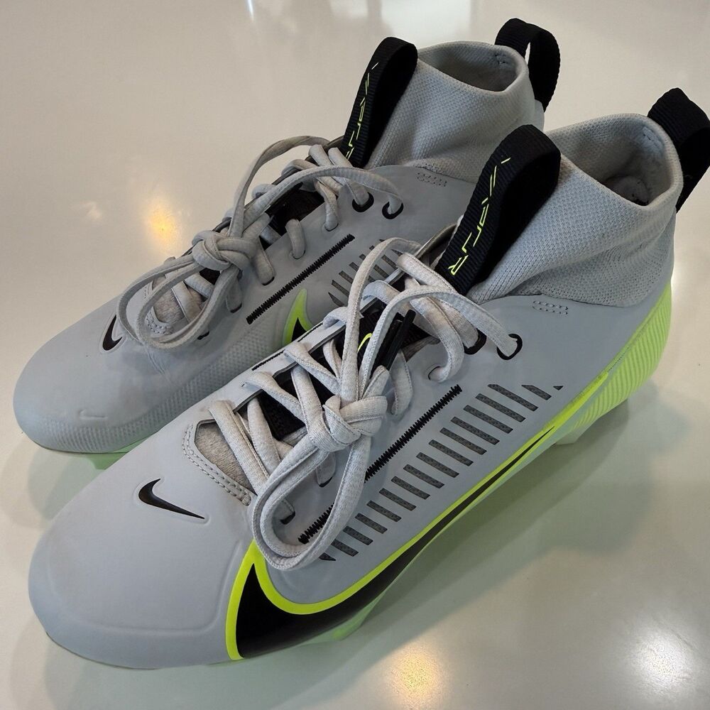 Size 11 Nike Vapor Edge Pro 360 2 Grey/Volt/Black Men's Football CleatsDA5456004
